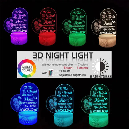 Mother's Day Gifts for Mom Night Light, Mom Birthday Gift from Daughter/Son