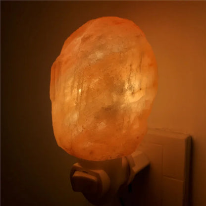 "Deluxe Handcrafted Himalayan Salt Lamp - Elegant Night Light for Home Decor, Air Purifying with Soothing Warm White Glow and Plug for Easy Use - Harness the Power of Negative Ions"